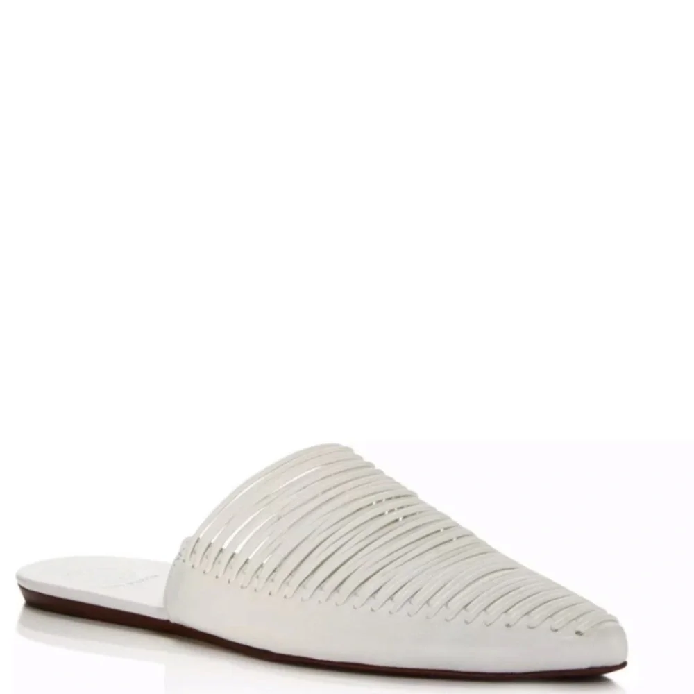 Tory Burch Sienna Woven Leather Pointy Toe Mules